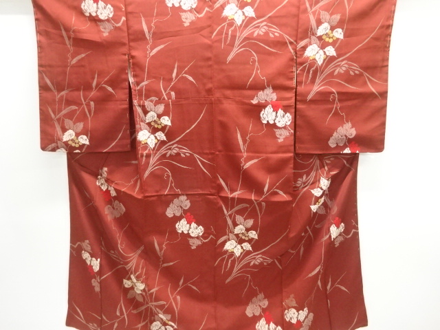 大正ロマン　葡萄模様織り出し着物